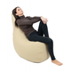 Пуф Pufrelax, стол, 200л., Sunlounger Evo - Beige, Еко кожа, Пълнеж от полистиролни перли - 3t