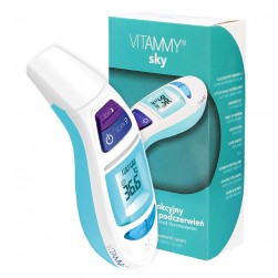Дигитален термометър Vitammy Sky за чело и ухо, 4 в 1 функции, за деца, въз...
