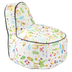 Пуф стол, 200л., OK Junior, A Colourful World, Водоустойчив, Перящ се калъф...