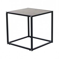 Холна Маса Jakim 40-40-40cm Черен - Дъб