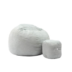 Комплект, Барбарон с табуретка за крака 900л., King Size XL - Light Mint, П...