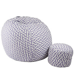 Комплект, Барбарон с табуретка за крака 700л., King Size, Zappity Purple, П...