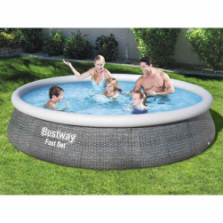 Надуваем басейн с помпа, Bestway,  Fast Set , 396 x 84 см