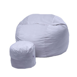 Комплект, Барбарон и табуретка за крака, 700л., King Size - Snowflake, Перя...