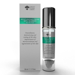 Овлажняващ крем с екстракт от морски водорасли за лице, 50 ml. Green Pharm ...