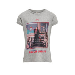 Детска тениска ONLY x Elton John Printed Tee, Цвят  Сив,Размер 134-140