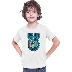 Детска тениска Japan Anime Manga Tralala Pokemon Gyarados, Бял, 7-8 г. (128...