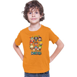 Детска тениска Japan Anime Manga Tralala One Piece Heroes Chibi, Оранжев, 3...