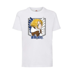 Детска Тениска Anime Manga Tralala Attack on Titan Annie Leonhart 01, Бял, ...