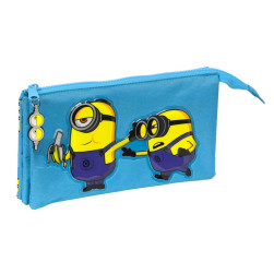 Ученически несесер Minions Minionstatic Син (22 x 12 x 3 cm)