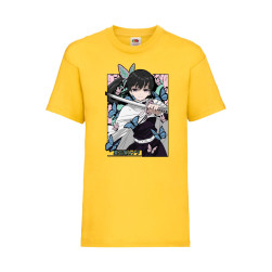 Детска Тениска Anime Manga Tralala Demon Slayer Kanao Tsuyuri 01, Жълт, 12-...