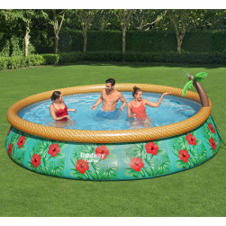 Надуваем басейн,  Bestway, Fast Set , Paradise Palms 457 x 84 см