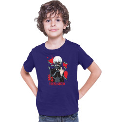 Детска тениска Japan Anime Manga Tralala Tokyo Ghoul 03, Тъмносин, 12-13 г....