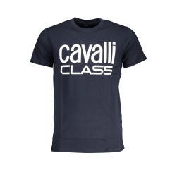Мъжка тениска с къс ръкав CAVALLI CLASS, Цвят Синьо