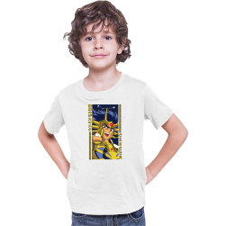 Детска тениска Japan Anime Manga Tralala Saint Seiya Cancer, Бял, 12-13 г. ...