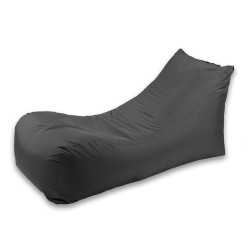 Пуф лежанка Looloop, 500л., Тъмно сив, Перящ се калъф, За открито, Пълнеж с...