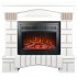 Eлектрическа камина MASOMI, Coventry 26 & Marsel-26", 1600W, Тъмен орех Бяло-Дърво